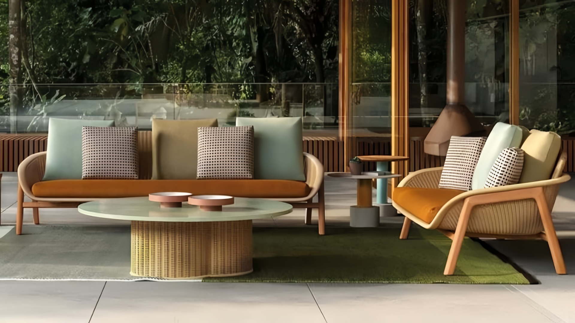 сплошной дерево, открытый диван