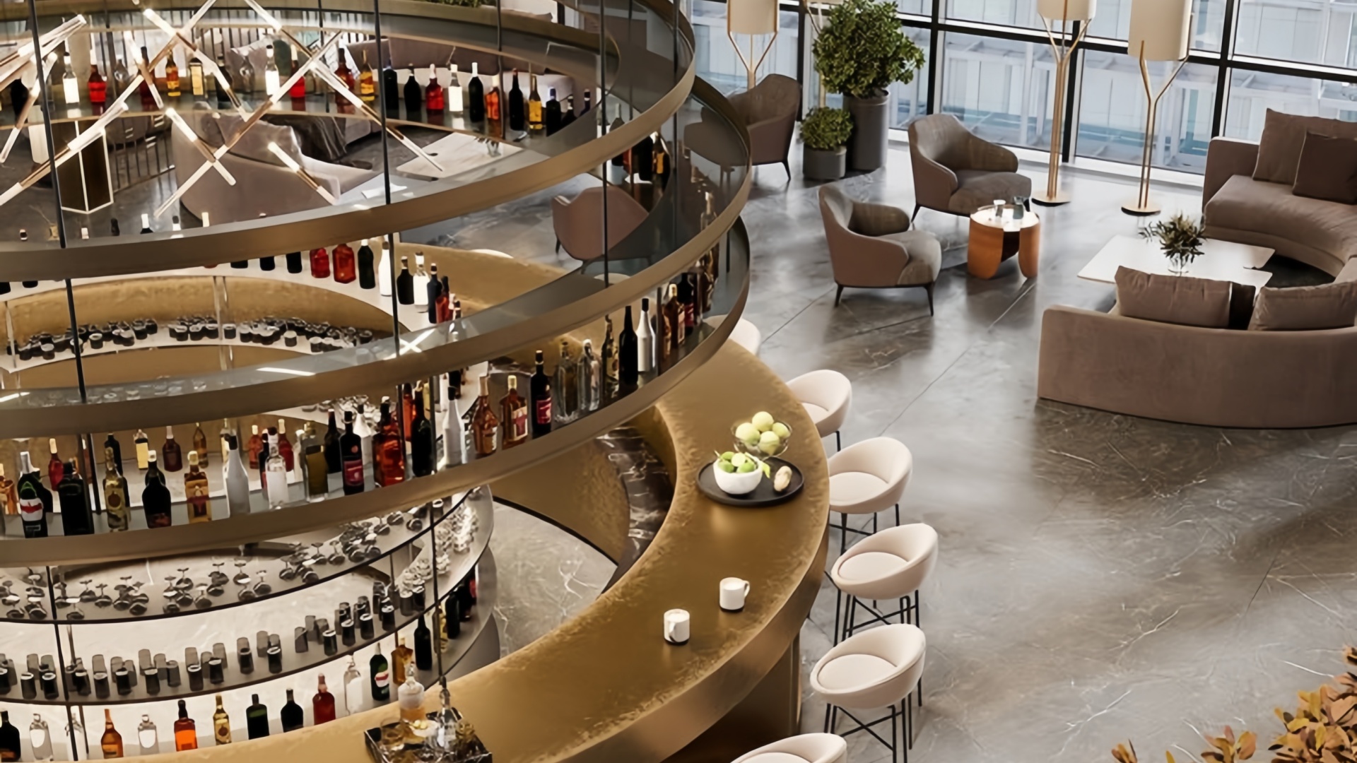 Роскошный отель дизайн бара