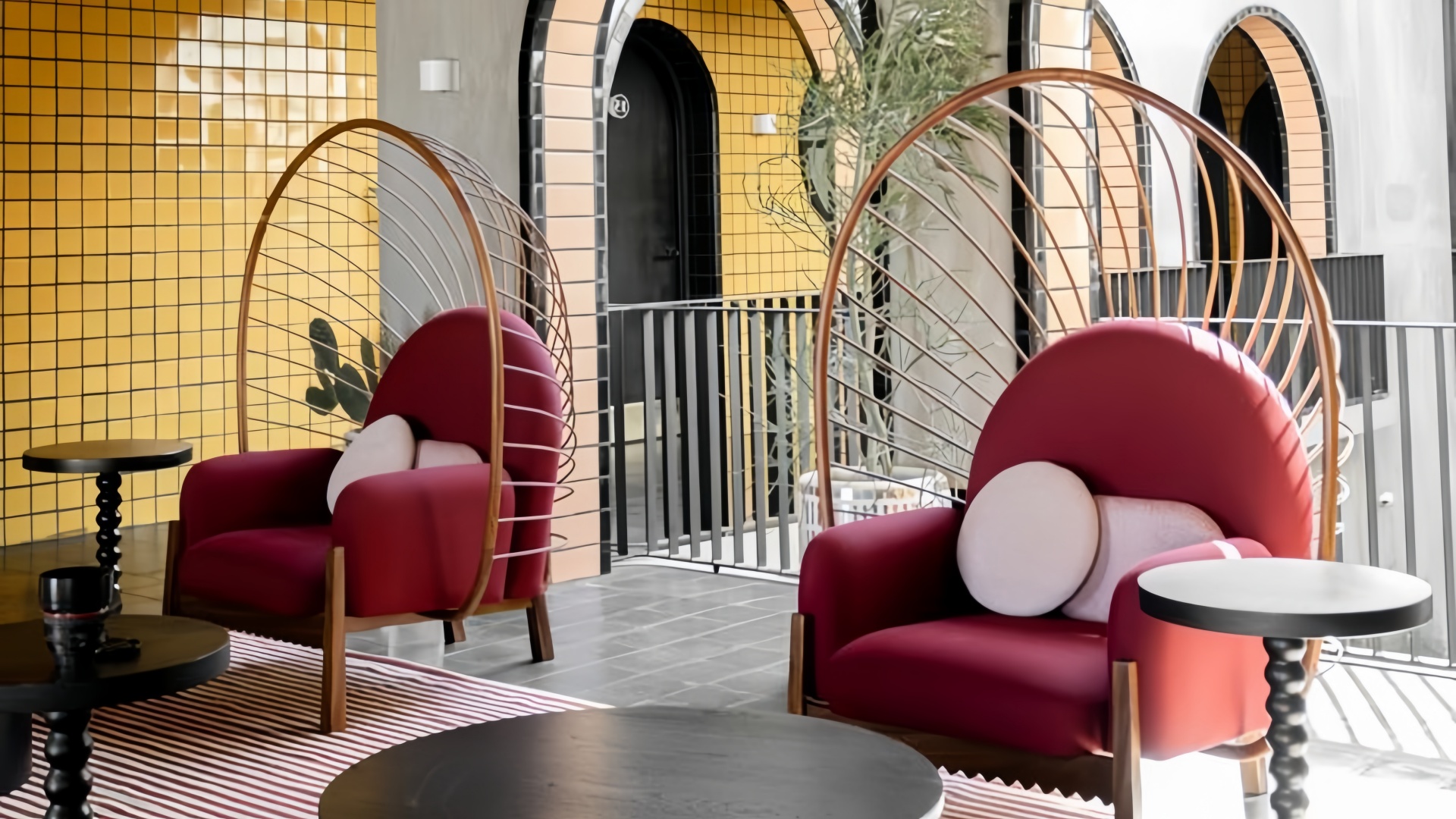 бамбуковая мебельная дизайн в отеле