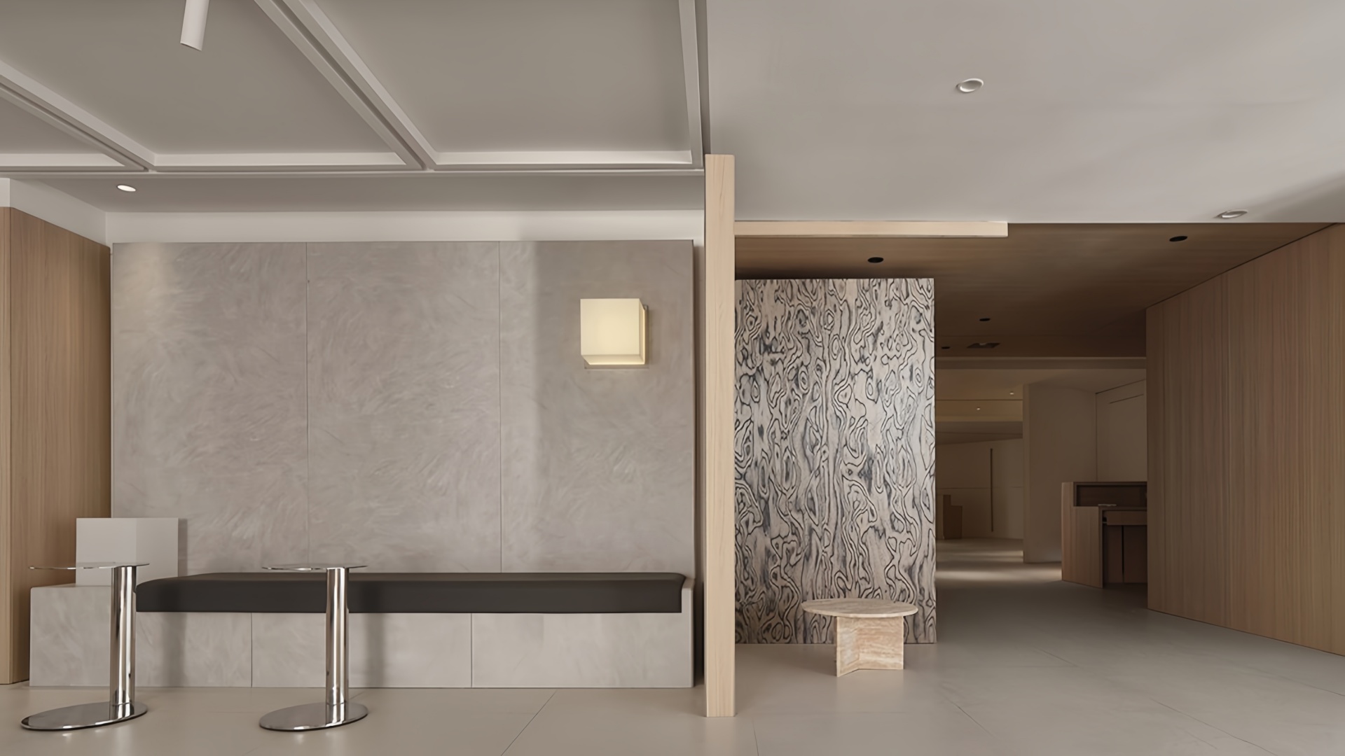 Цветовые и текстурные инновации отель скамейка