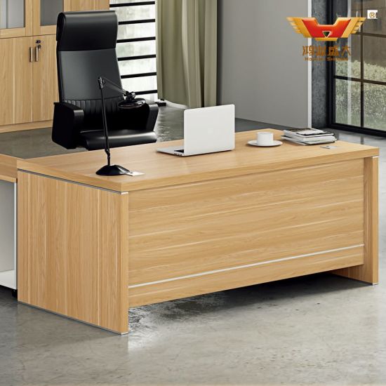 Люкс-ламит-Вудена-Офис-Офис-Desk-With-Vice-Cabinet-H85-0177-3