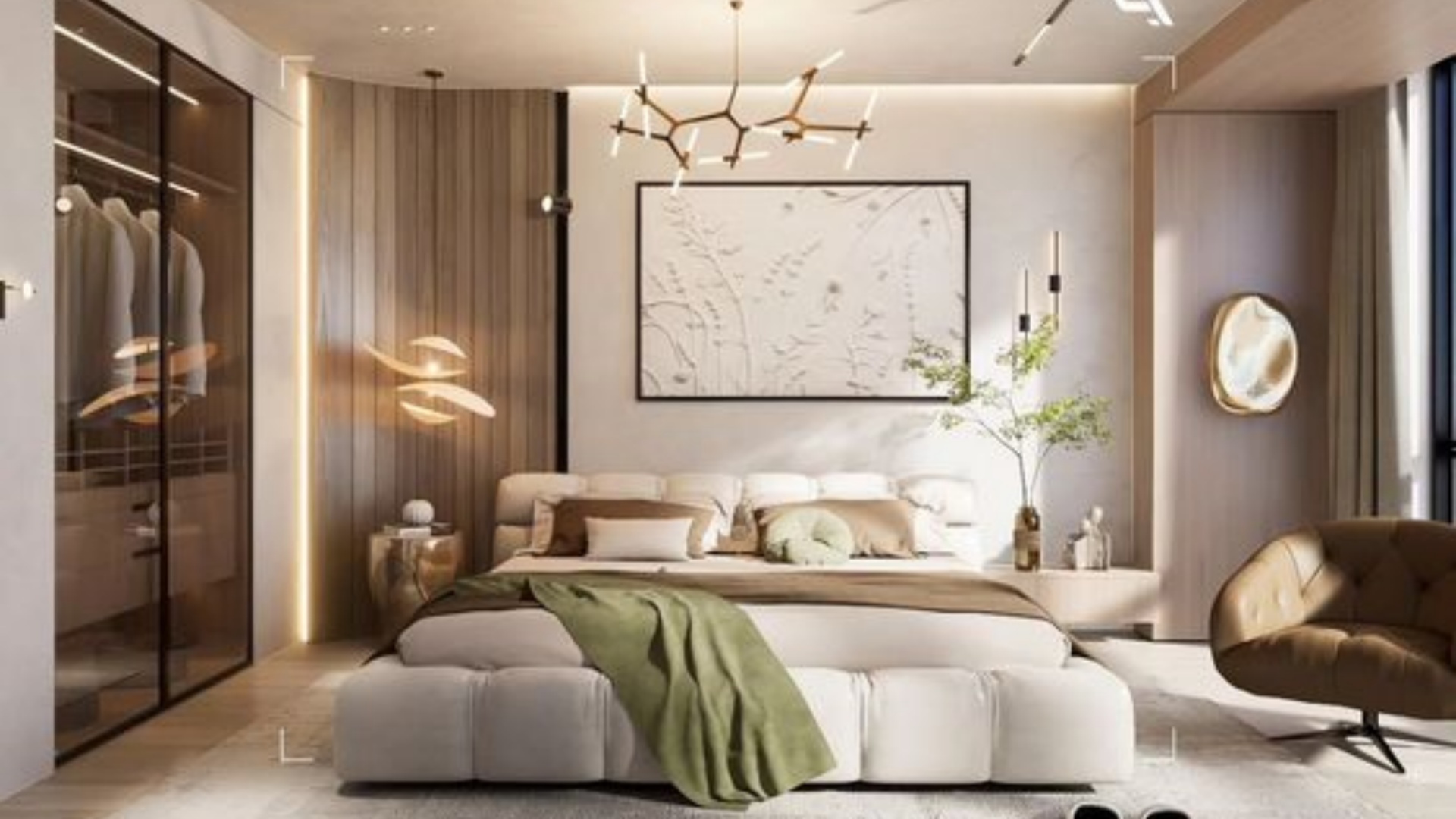 Современный дизайн спальни отеля