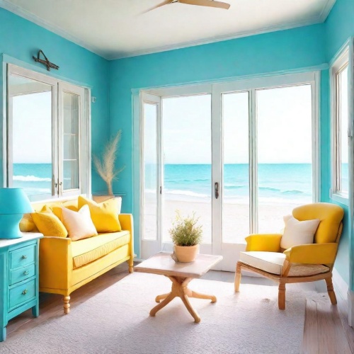 Бирюзовый и поцелованный на солнце желтый