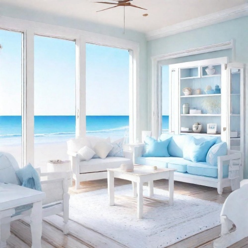 мягкий синий и белый