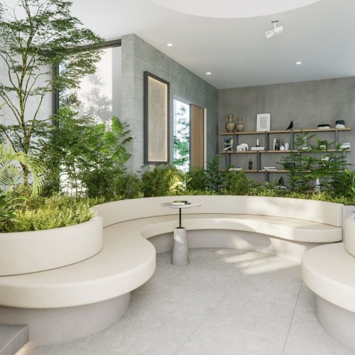 Современная отель скамейка