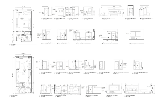 Чертеж CAD коммерческой гостиничной мебели для проекта гостиничного бизнеса Holiday Inn