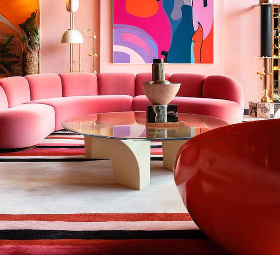 красочный диван